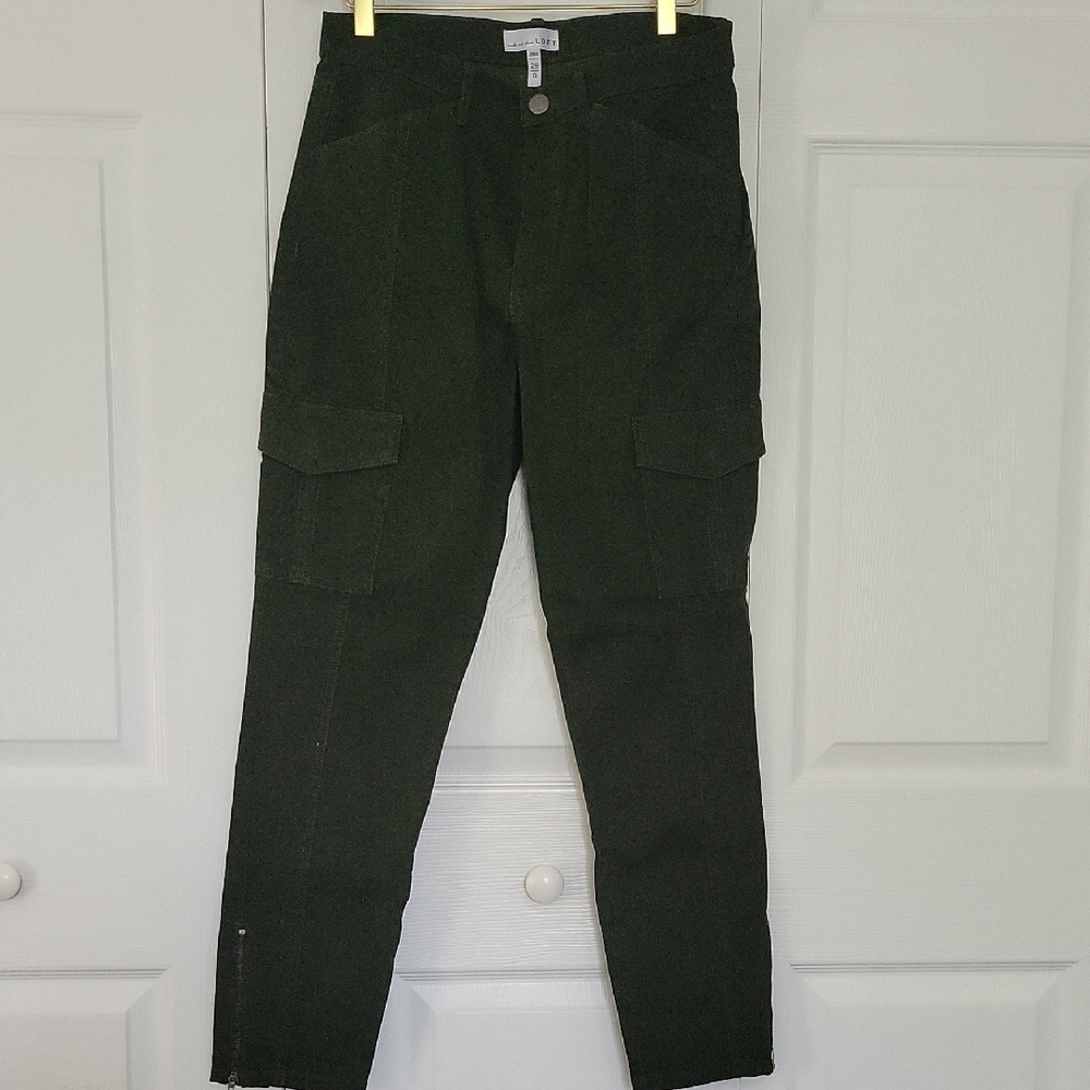 LOFT Dark Green Cargo Pants